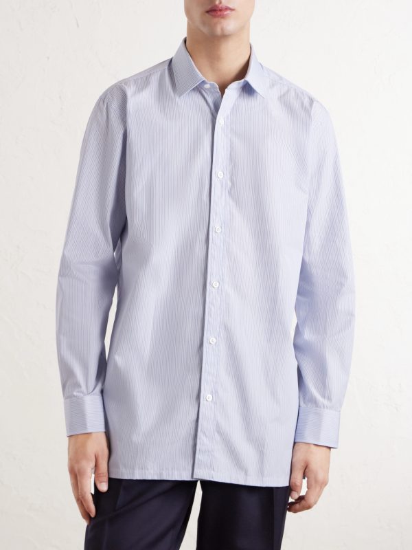 Striped Cotton-Twill Shirt - CU
