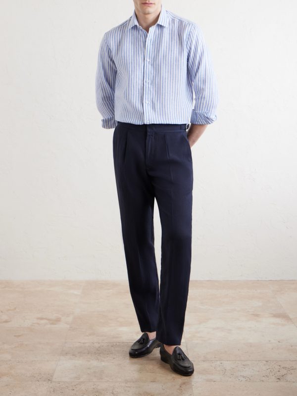 Striped Linen Shirt - OU Striped Linen Shirt - OU
