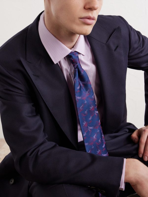 8.5cm Silk-Jacquard Tie - OU 8.5cm Silk-Jacquard Tie - OU