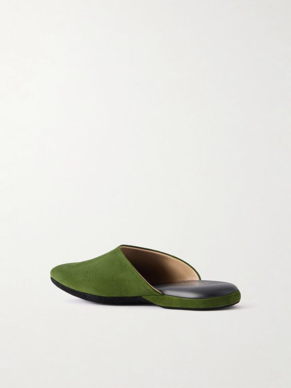 Suede Slippers - BK Suede Slippers - BK