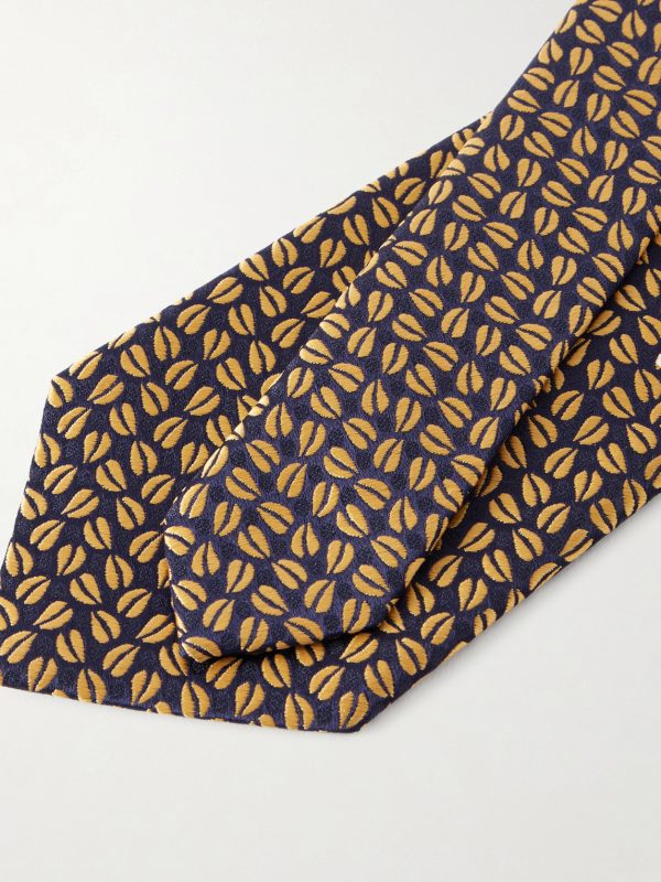 8.5cm Silk-Jacquard Tie - CU