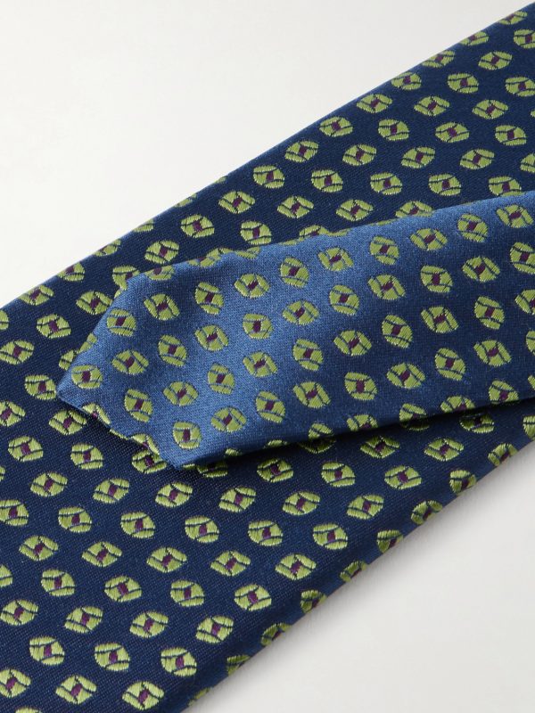 8.5cm Silk-Jacquard Tie - CU