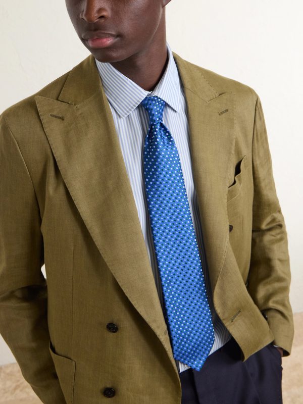 8.5cm Silk-Jacquard Tie - OU