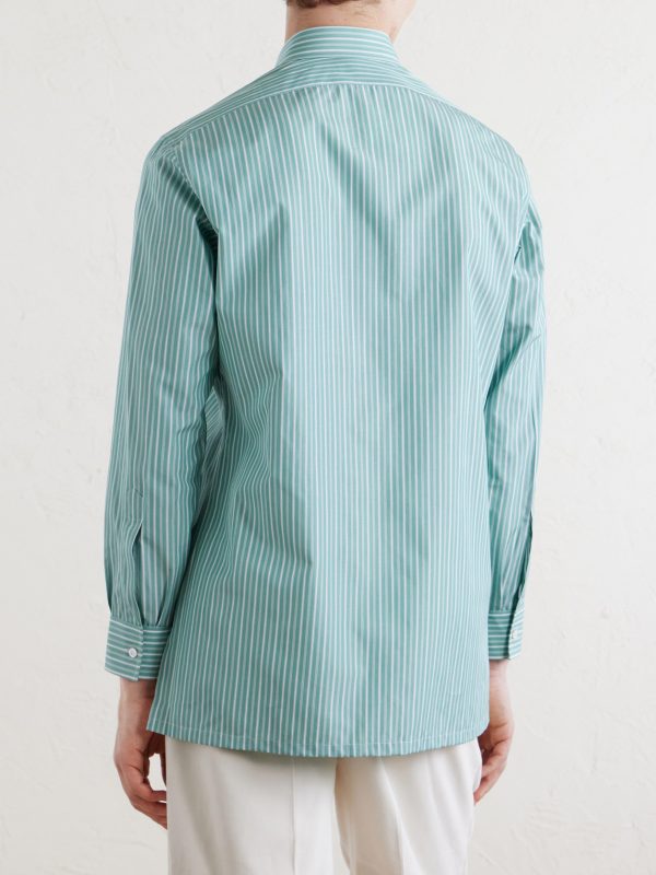 Striped Cotton-Poplin Shirt - BK Striped Cotton-Poplin Shirt - BK