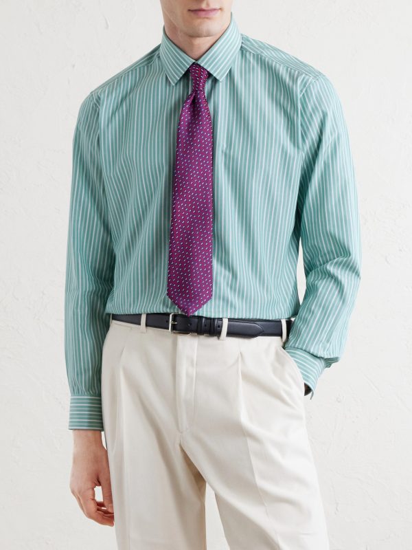 Striped Cotton-Poplin Shirt - FR Striped Cotton-Poplin Shirt - FR