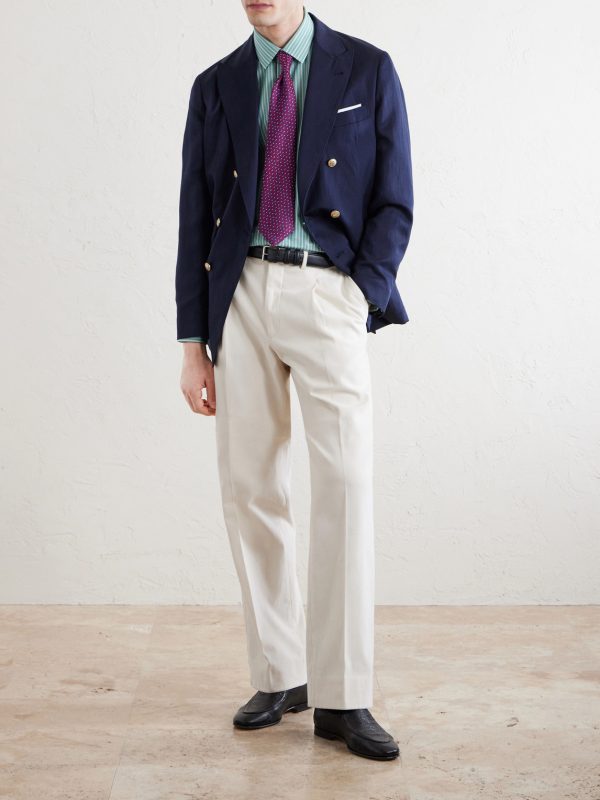 Striped Cotton-Poplin Shirt - OU Striped Cotton-Poplin Shirt - OU
