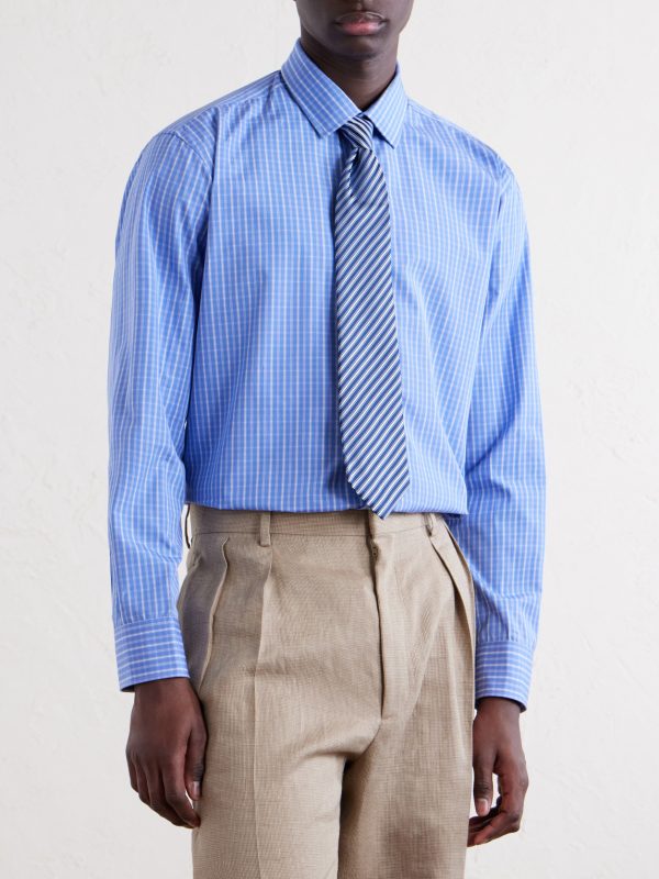 Checked Cotton-Poplin Shirt - FR Checked Cotton-Poplin Shirt - FR