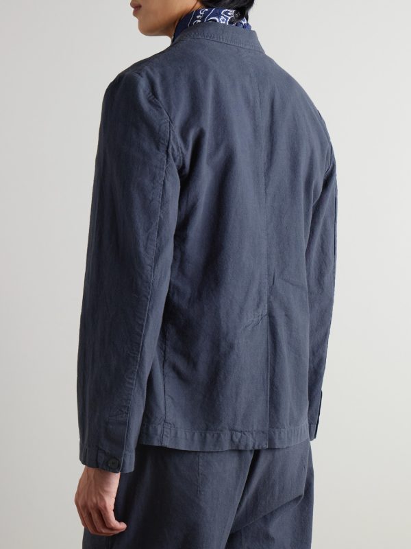 Lunar Linen and Cotton-Blend Blazer - BK Lunar Linen and Cotton-Blend Blazer - BK