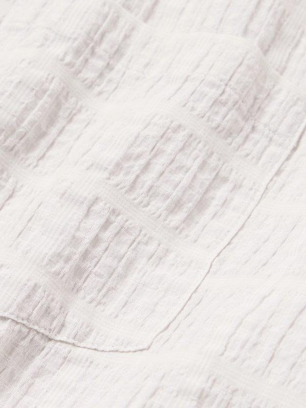 Checked Cotton-Blend Seersucker Shirt - CU