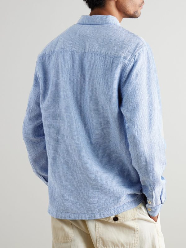 Patch Cotton-Seersucker Shirt - BK Patch Cotton-Seersucker Shirt - BK