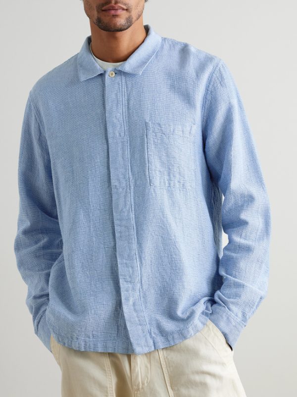 Patch Cotton-Seersucker Shirt - FR Patch Cotton-Seersucker Shirt - FR
