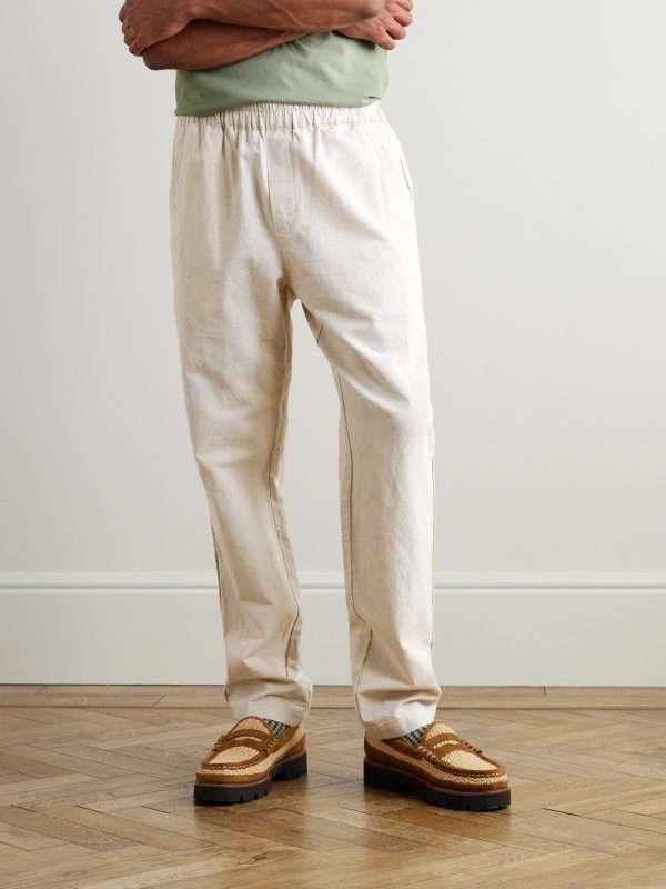 Cotton and Linen-Blend Suit Trousers - FR
