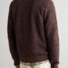 Open-Knit Zip-Up Cardigan - BK Open-Knit Zip-Up Cardigan - BK