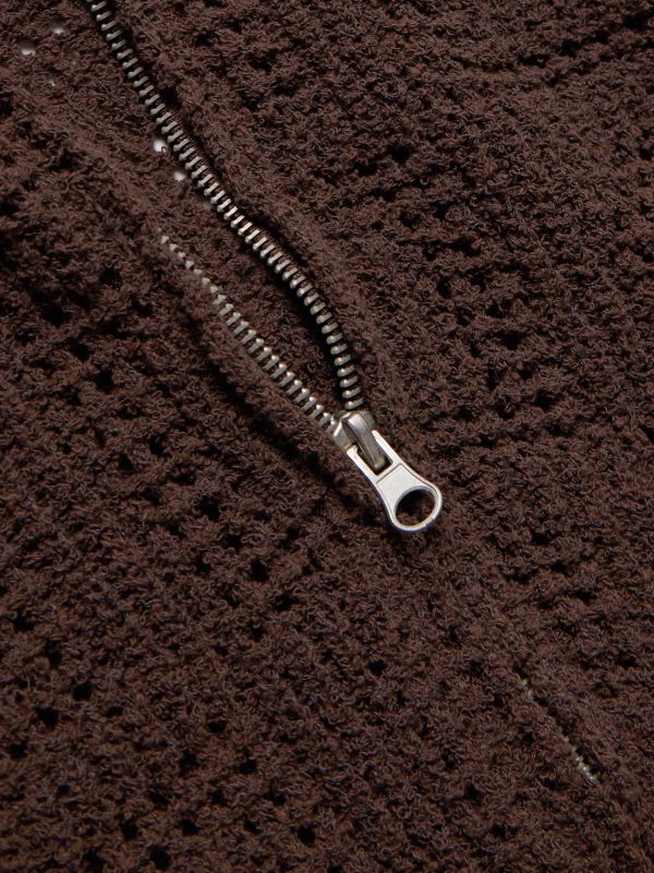 Open-Knit Zip-Up Cardigan - CU Open-Knit Zip-Up Cardigan - CU