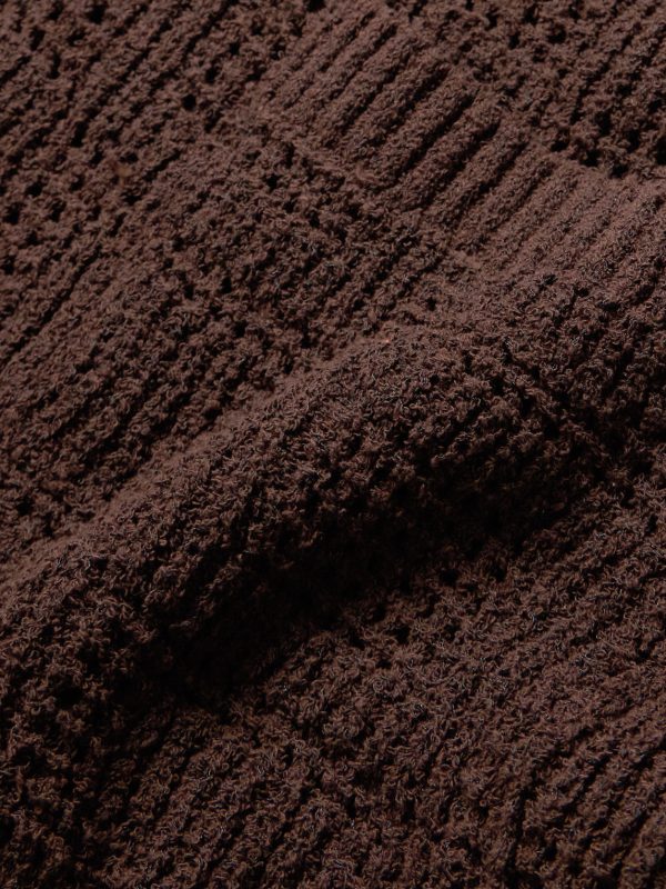 Open-Knit Zip-Up Cardigan - E1 Open-Knit Zip-Up Cardigan - E1