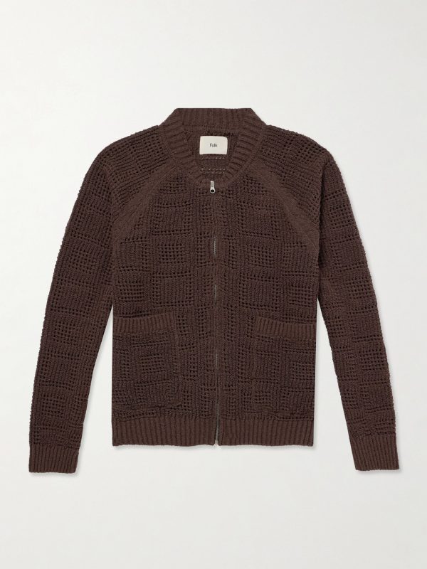 Open-Knit Zip-Up Cardigan Open-Knit Zip-Up Cardigan
