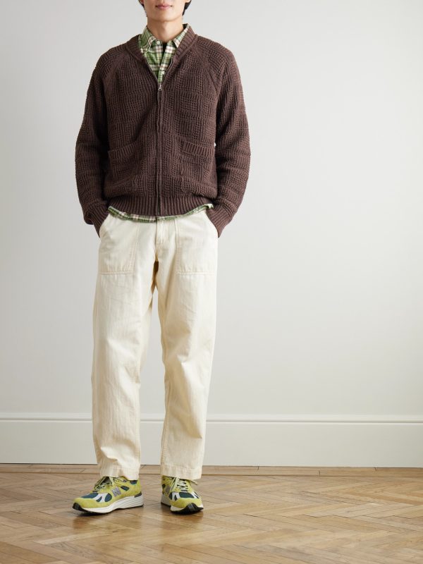 Open-Knit Zip-Up Cardigan - OU Open-Knit Zip-Up Cardigan - OU