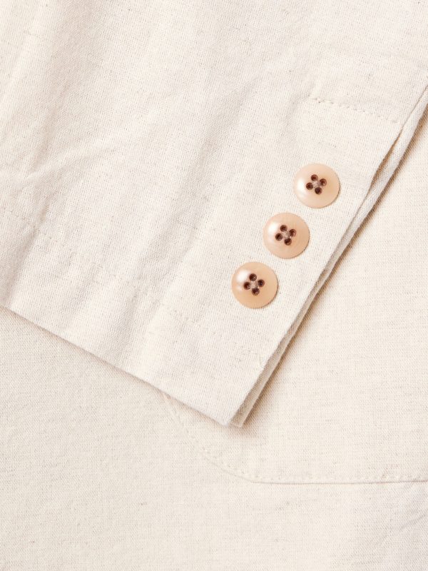 Cotton and Linen-Blend Blazer - E1