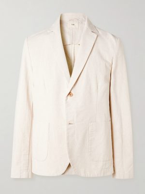Cotton and Linen-Blend Blazer Cotton and Linen-Blend Blazer
