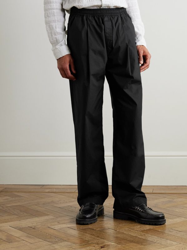 Straight-Leg Pleated Stretch Cotton-Ripstop Trousers - FR Straight-Leg Pleated Stretch Cotton-Ripstop Trousers - FR