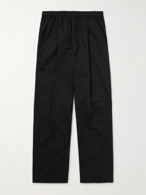 Straight-Leg Pleated Stretch Cotton-Ripstop Trousers Straight-Leg Pleated Stretch Cotton-Ripstop Trousers