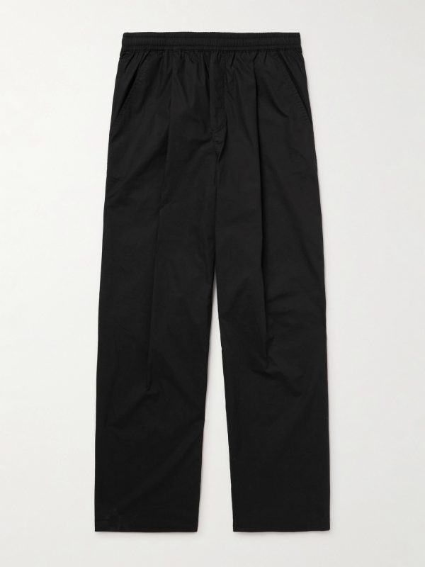 Straight-Leg Pleated Stretch Cotton-Ripstop Trousers Straight-Leg Pleated Stretch Cotton-Ripstop Trousers
