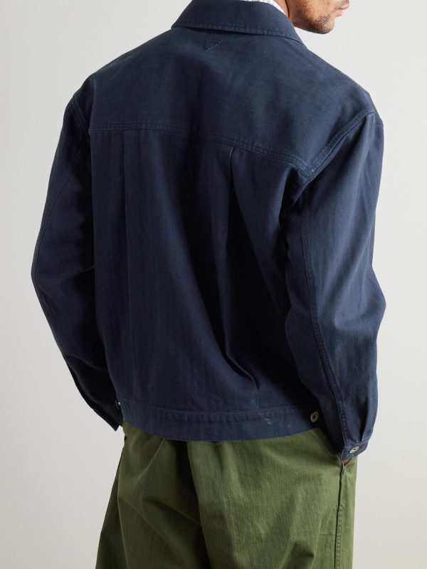 Trucker Herringbone Cotton-Twill Jacket - BK