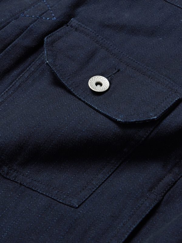 Trucker Herringbone Cotton-Twill Jacket - E1