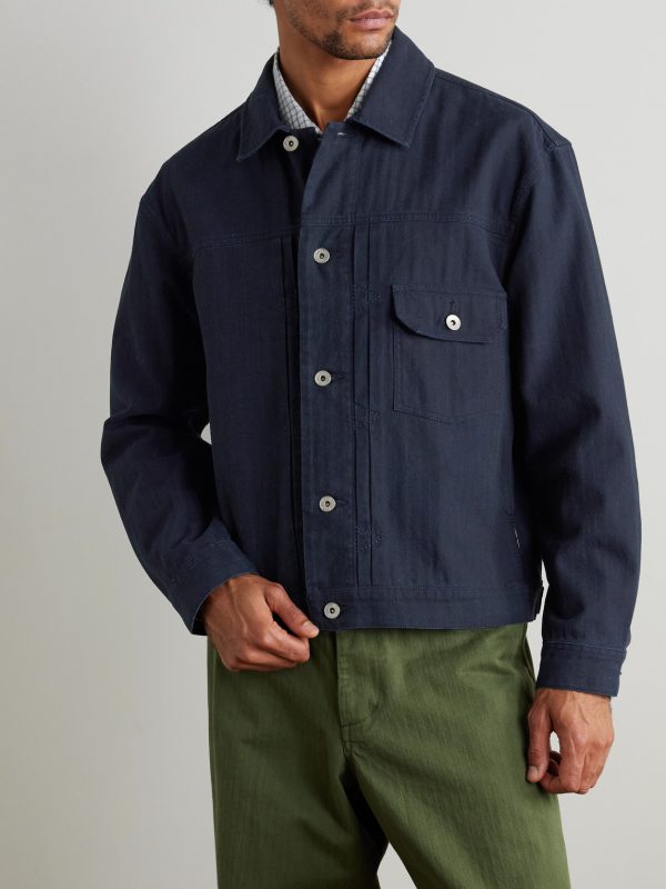 Trucker Herringbone Cotton-Twill Jacket - FR