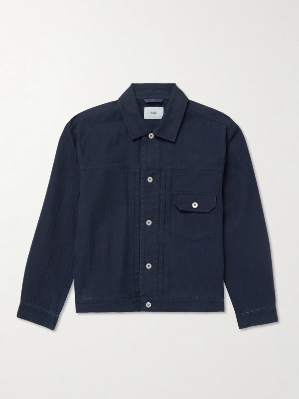 Trucker Herringbone Cotton-Twill Jacket