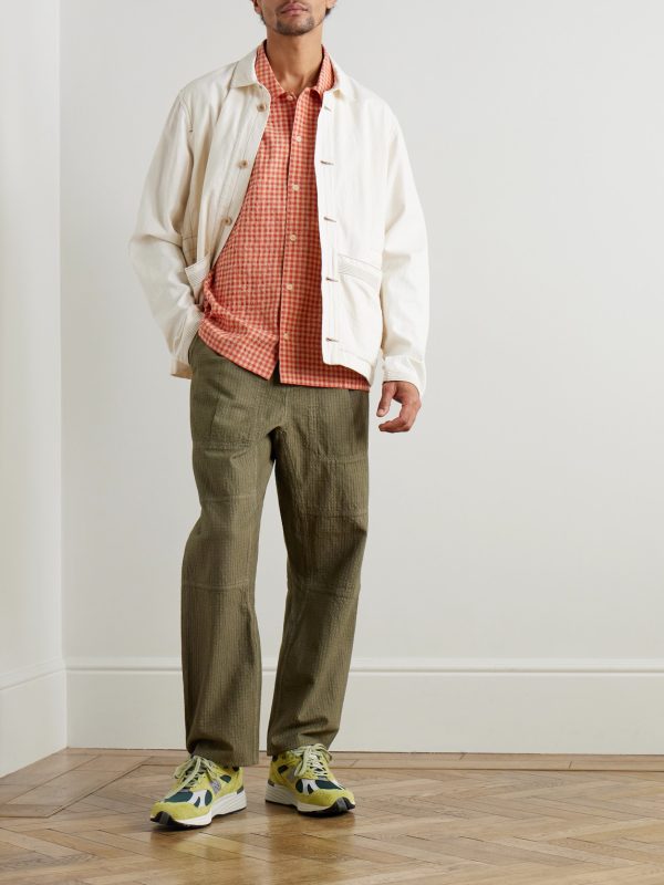 Gabe Cotton-Blend Seersucker Shirt - OU Gabe Cotton-Blend Seersucker Shirt - OU