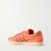 Tobacco Leather-Trimmed Suede Sneakers - BK