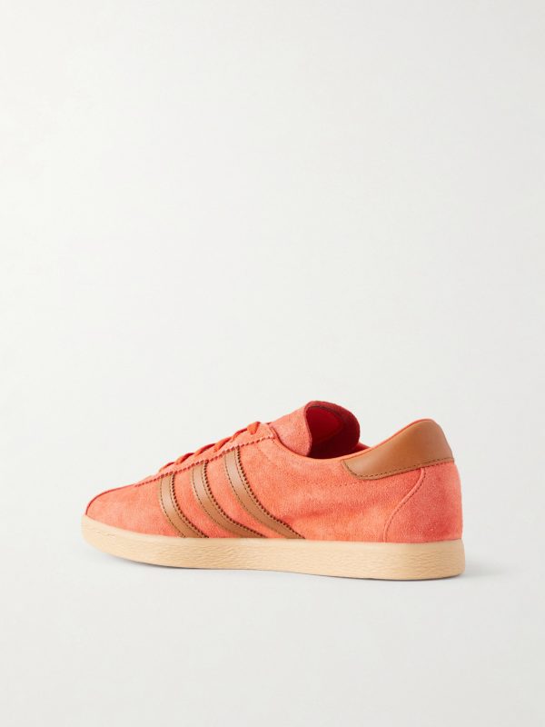 Tobacco Leather-Trimmed Suede Sneakers - BK