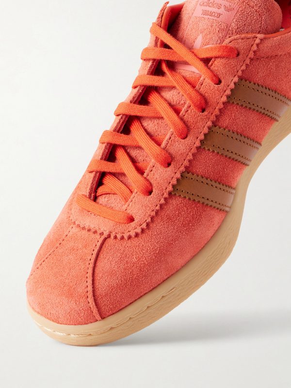 Tobacco Leather-Trimmed Suede Sneakers - CU
