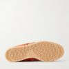 Tobacco Leather-Trimmed Suede Sneakers - E1