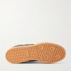 BW Army Lux Suede-Trimmed Cracked-Leather Sneakers - E1 BW Army Lux Suede-Trimmed Cracked-Leather Sneakers - E1