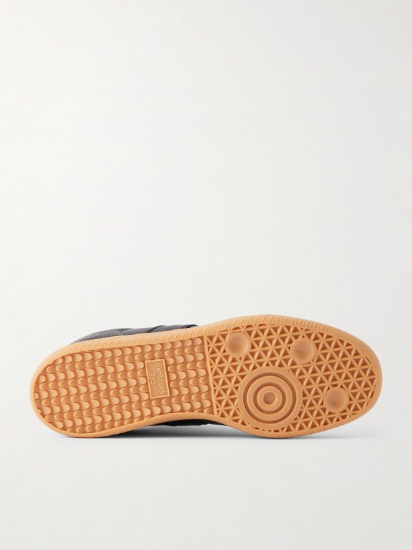 BW Army Lux Suede-Trimmed Cracked-Leather Sneakers - E1 BW Army Lux Suede-Trimmed Cracked-Leather Sneakers - E1