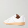 BW Army Lux Suede-Trimmed Cracked-Leather Sneakers - BK BW Army Lux Suede-Trimmed Cracked-Leather Sneakers - BK