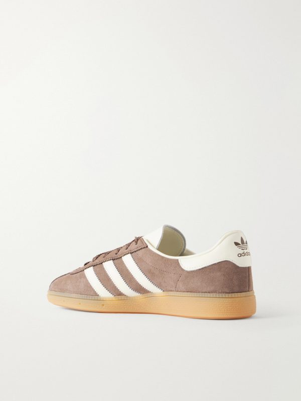 Muenchen Leather-Trimmed Suede Sneakers - BK