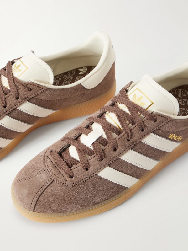 Muenchen Leather-Trimmed Suede Sneakers - CU