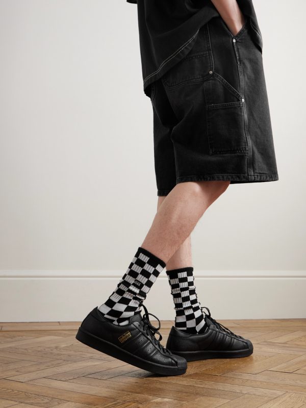 Superstar Vintage Full-Grain Leather and Rubber Sneakers - OU Superstar Vintage Full-Grain Leather and Rubber Sneakers - OU