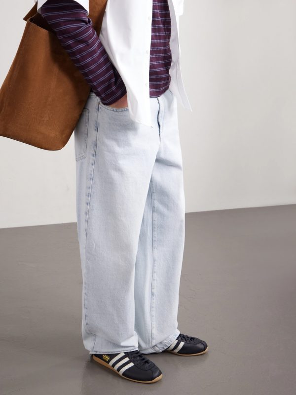 Japan Suede-Trimmed Leather Sneakers - OU Japan Suede-Trimmed Leather Sneakers - OU