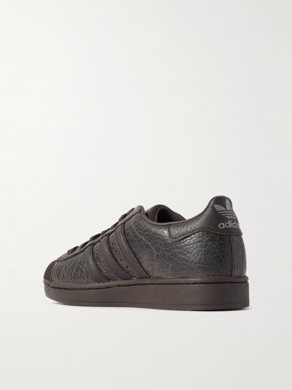 Superstar II Full-Grain Leather and Rubber Sneakers - BK