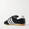 Paris Leather-Trimmed Suede Sneakers - BK