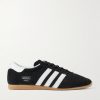 Paris Leather-Trimmed Suede Sneakers