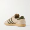 Tobacco Gruen Leather-Trimmed Suede Sneakers - BK Tobacco Gruen Leather-Trimmed Suede Sneakers - BK