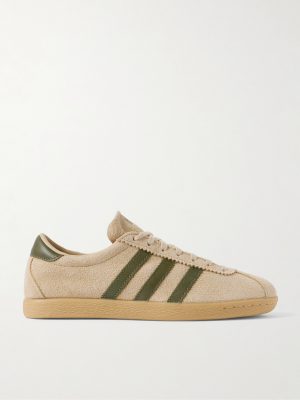 Tobacco Gruen Leather-Trimmed Suede Sneakers Tobacco Gruen Leather-Trimmed Suede Sneakers