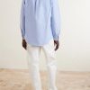 Button-Down Collar Logo-Embroidered Cotton Oxford Shirt - BK