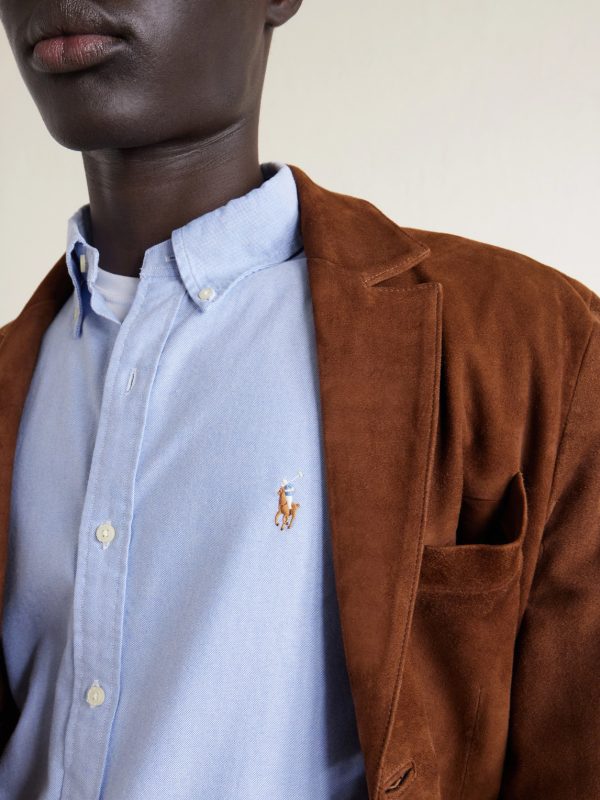 Button-Down Collar Logo-Embroidered Cotton Oxford Shirt - CU