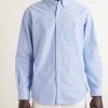 Button-Down Collar Logo-Embroidered Cotton Oxford Shirt - FR